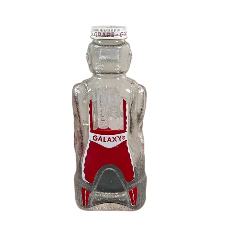 005. Vintage 1950s Unused Galaxy Red Space Sentry Soda Bottle 8.5”