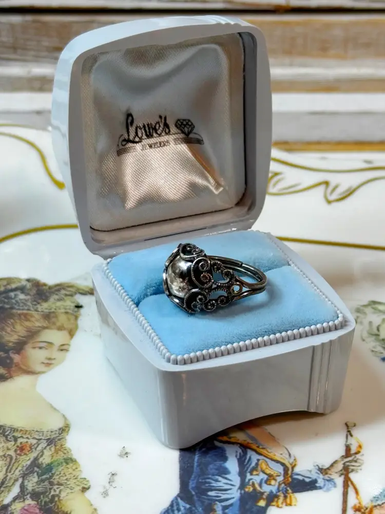 Sterling Silver Adjustable Scroll Ring