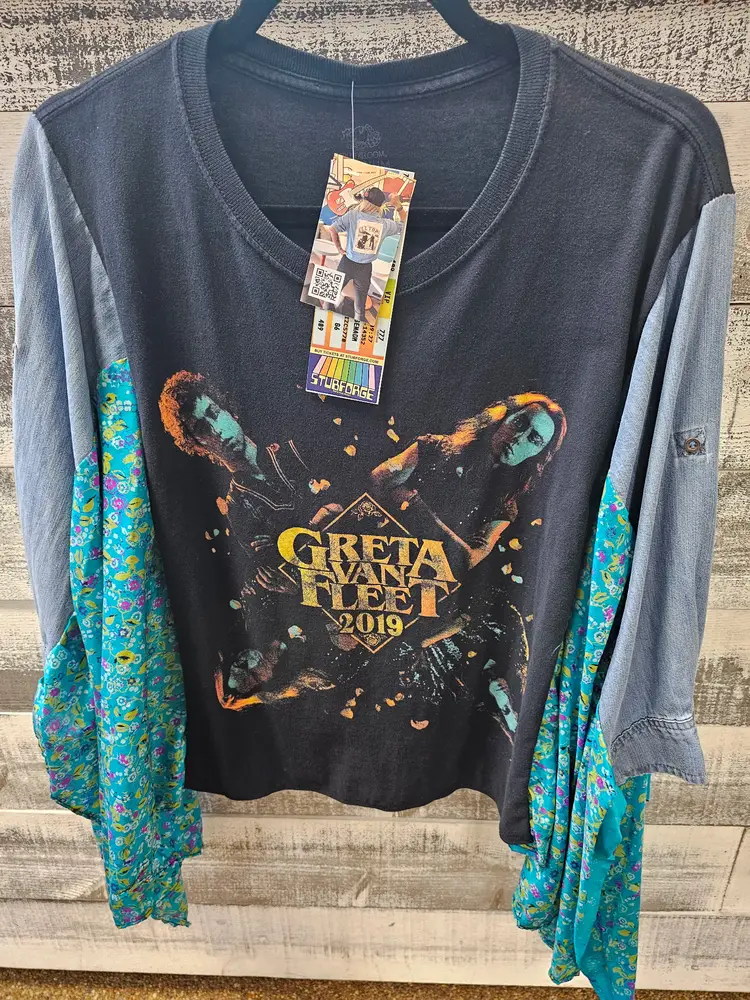 #112 GRETA VAN FLEET: Upcycled Vintage Treads Kantha Ponchos