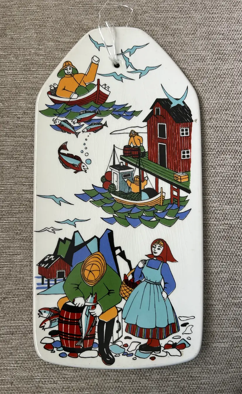 Norwegian Porcelain wall plaque.