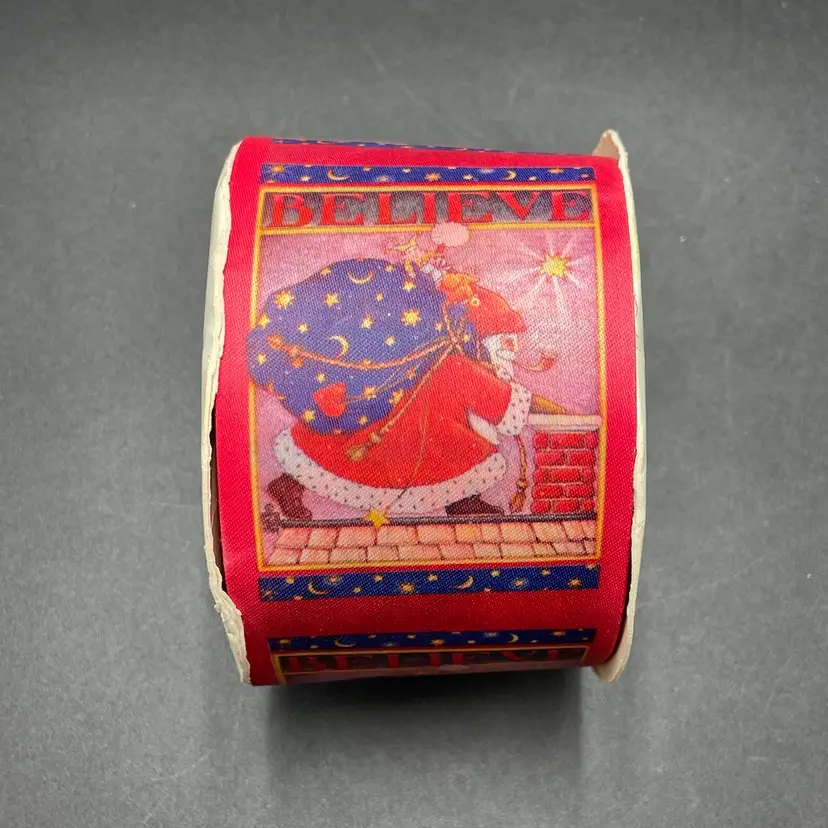 Mary Engelbreit Christmas Offray Craft And Floral Ribbons 2.75 Inch Wide Vintage