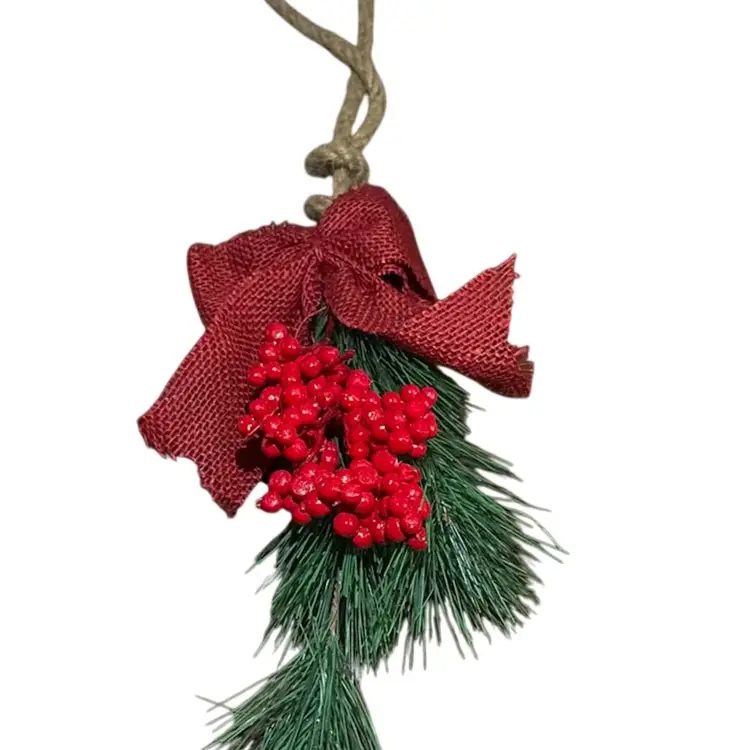 Hanging Pine Swag/berries A Bough With Bow