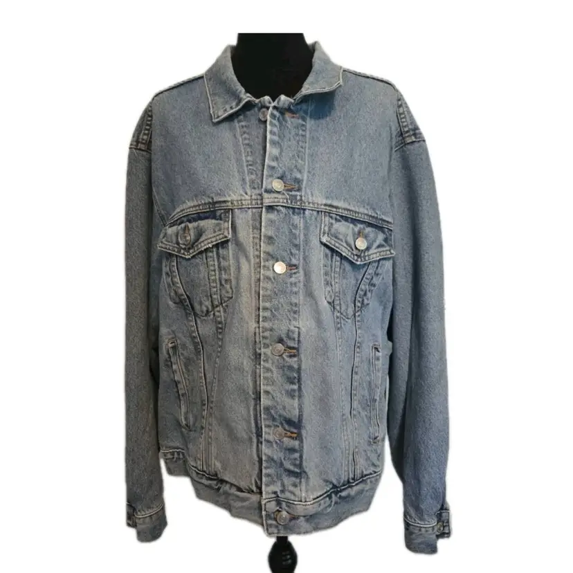 Vintage Gap Blue Jeans Button-up Denim Jacket • Size XL • 100% Cotton