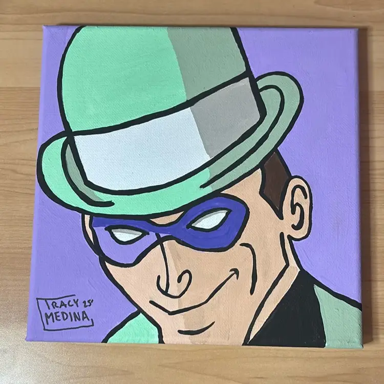 The Riddler – Original Hand-Painted Canvas by Tracy Medina