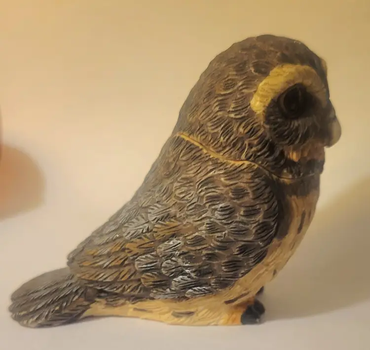 2005 Harmony Kingdom / Ball Pot Belly's Pygmy Owl Trinket Box