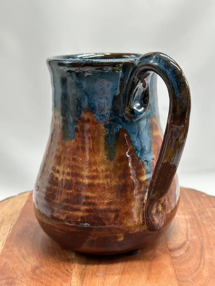 Art Pottery Mug Drip Glaze Stoneware Beautiful Artisan Shelley Andrews Turtle