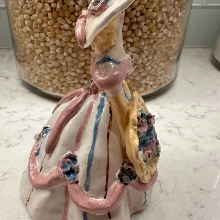 Overbeck Pottery Southern Belle W Bouquet Cambridge City Indiana Art