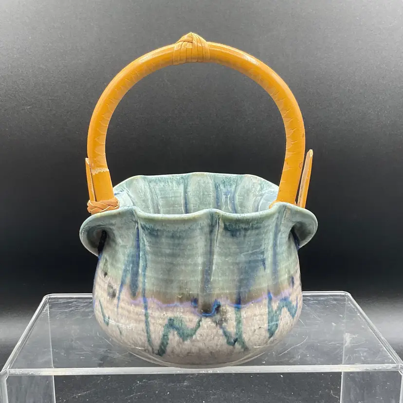 Janet Rodriquez Art Pottery Basket