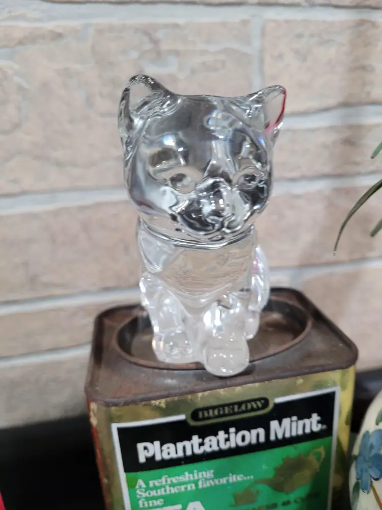 Glass Cat Figure
