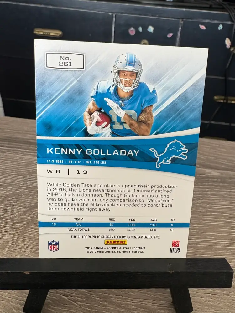 Kenny Golladay 2017 Panini Rookies & Stars RC Auto Autograph #d 1/25 NFL Football Card Detroit Lions (A2)