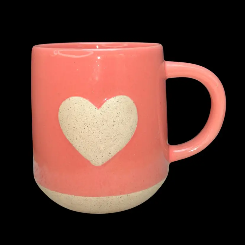 Pink Stoneware Coffee Mug Is Part Of The “Seasons Of Love” Collection.