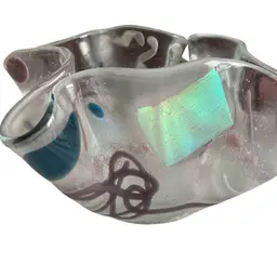 Abstract Art Glass Bowl