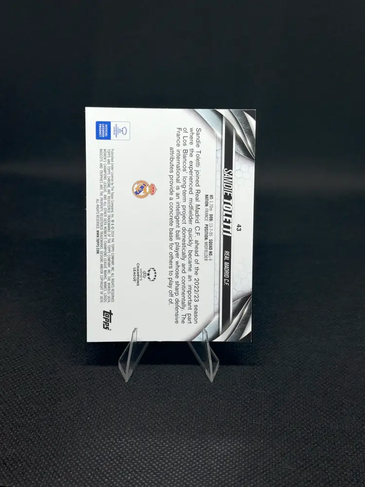 2023-24 Topps Chrome Women's Purple Refractor Sandie Toletti RC /299