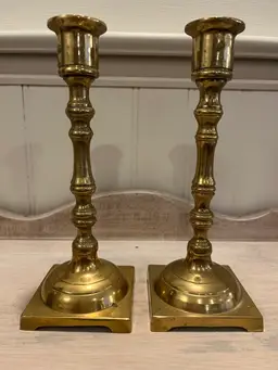 Brass Candlestick Pair
