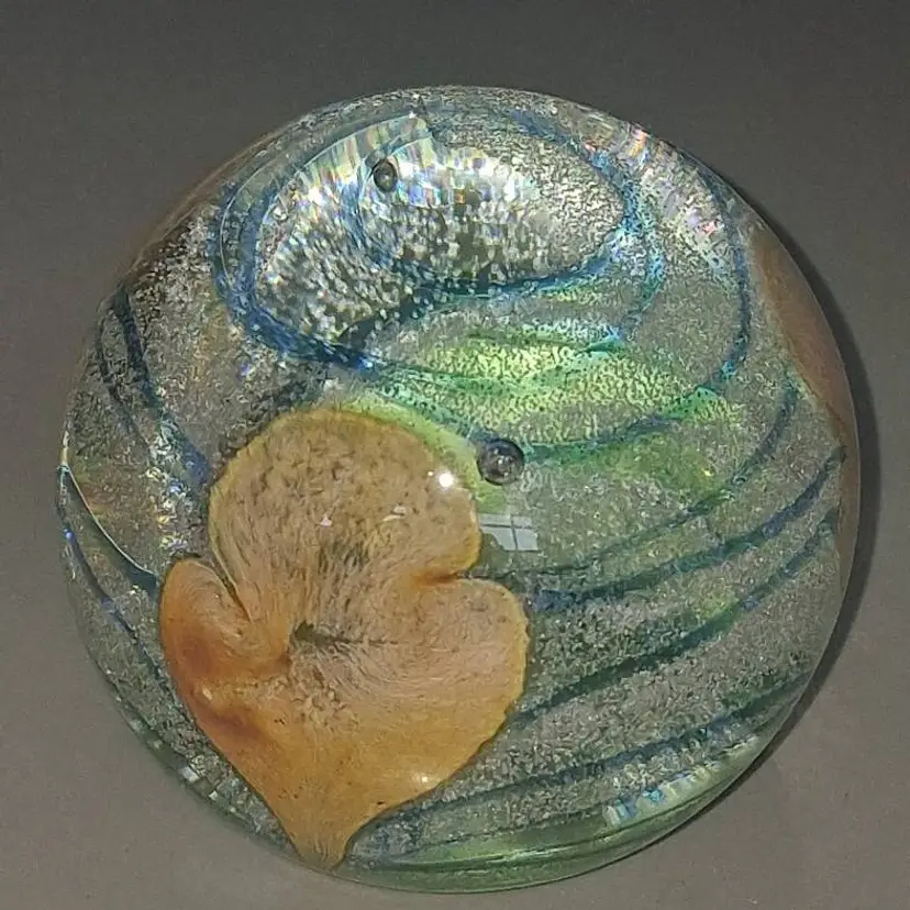 Caithness Scotland 'Autumn Breeze' Art Glass Paperweight