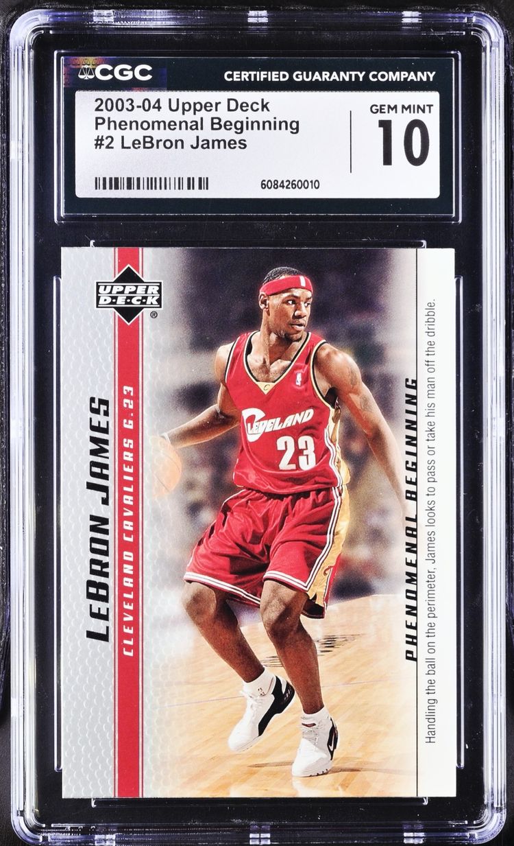 2003 Upper Deck Phenomenal Beginning LeBron James #2 CGC 10 Gem Mint Rookie RC