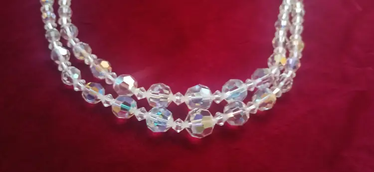 Vintage Aurora Borealis Crystal Necklace
