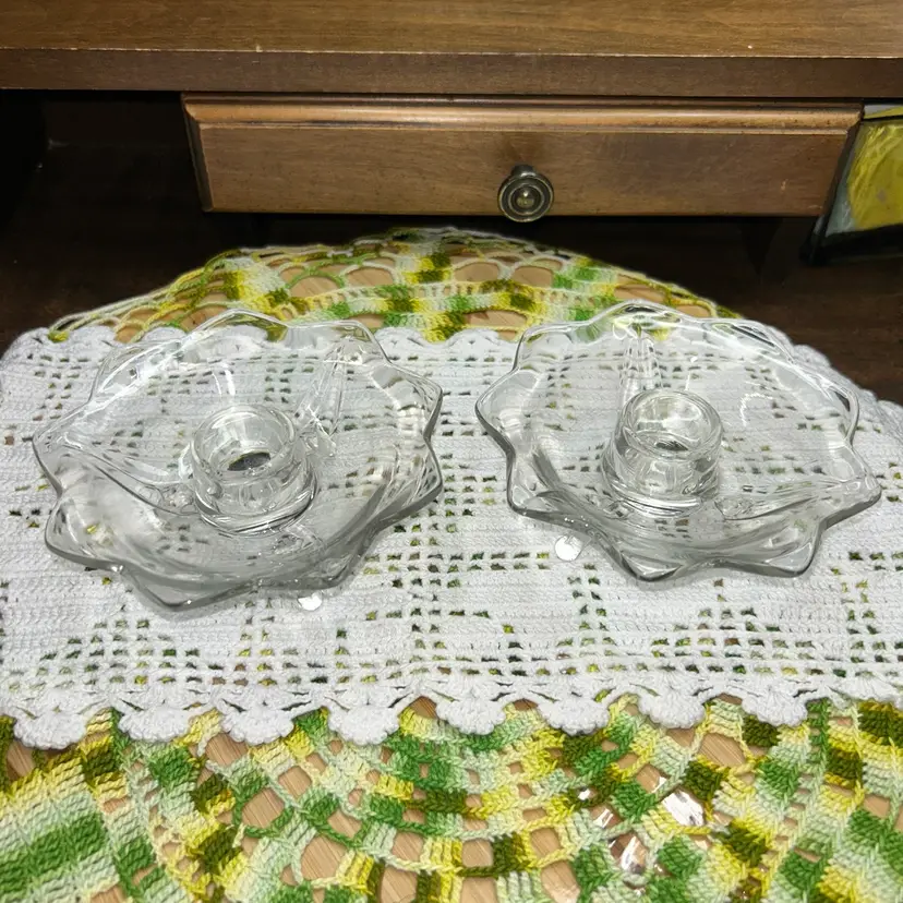 Vintage Fostoria 2394 Single Light 3-Footed Candlestick