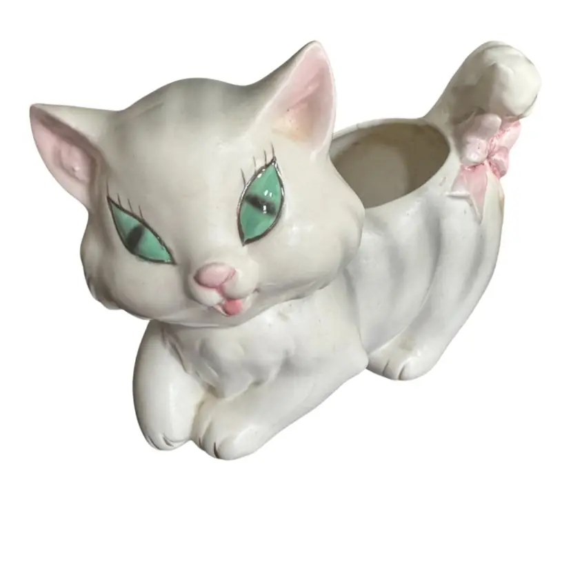 Mid Century 1950's Lefton Kitty Cat  Planter excellent condition