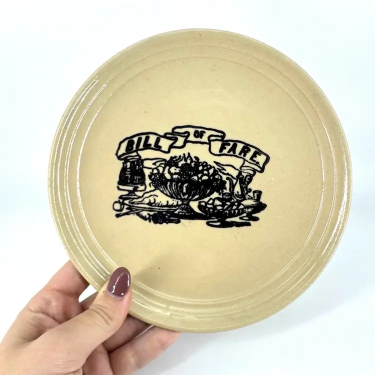 Holt Howard Bill Of Fare Pottery Plate