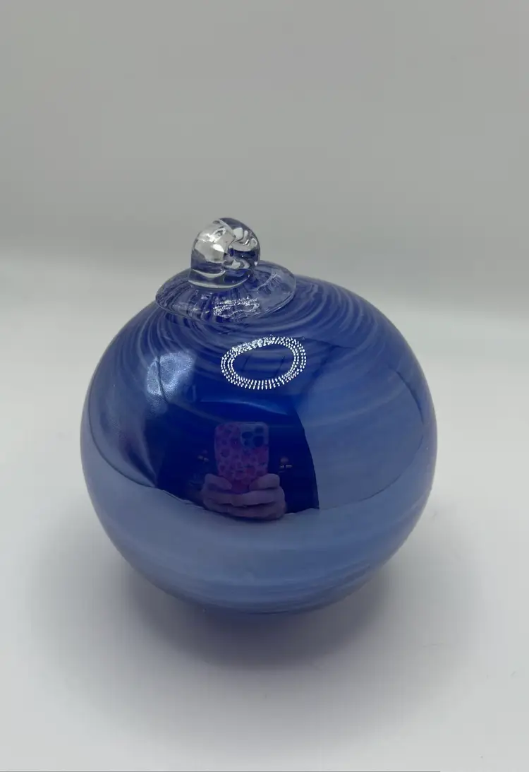 Handblown Art Glass Orb Ornament