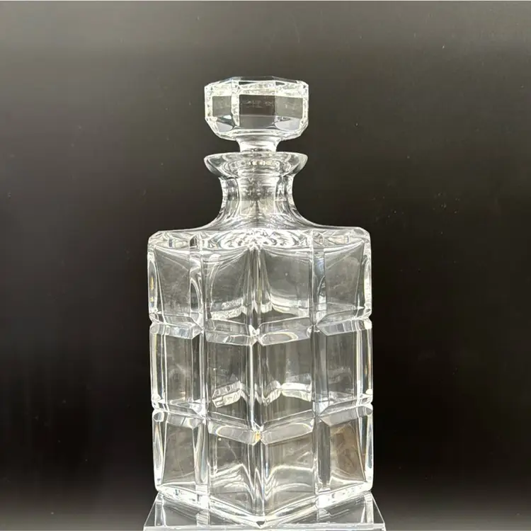 Waterford Square Diamond Cut Let Crystal Decanter