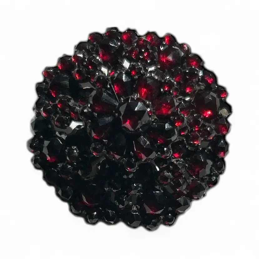 Antique Victorian Red Garnet Stone Stick Pin Brooch