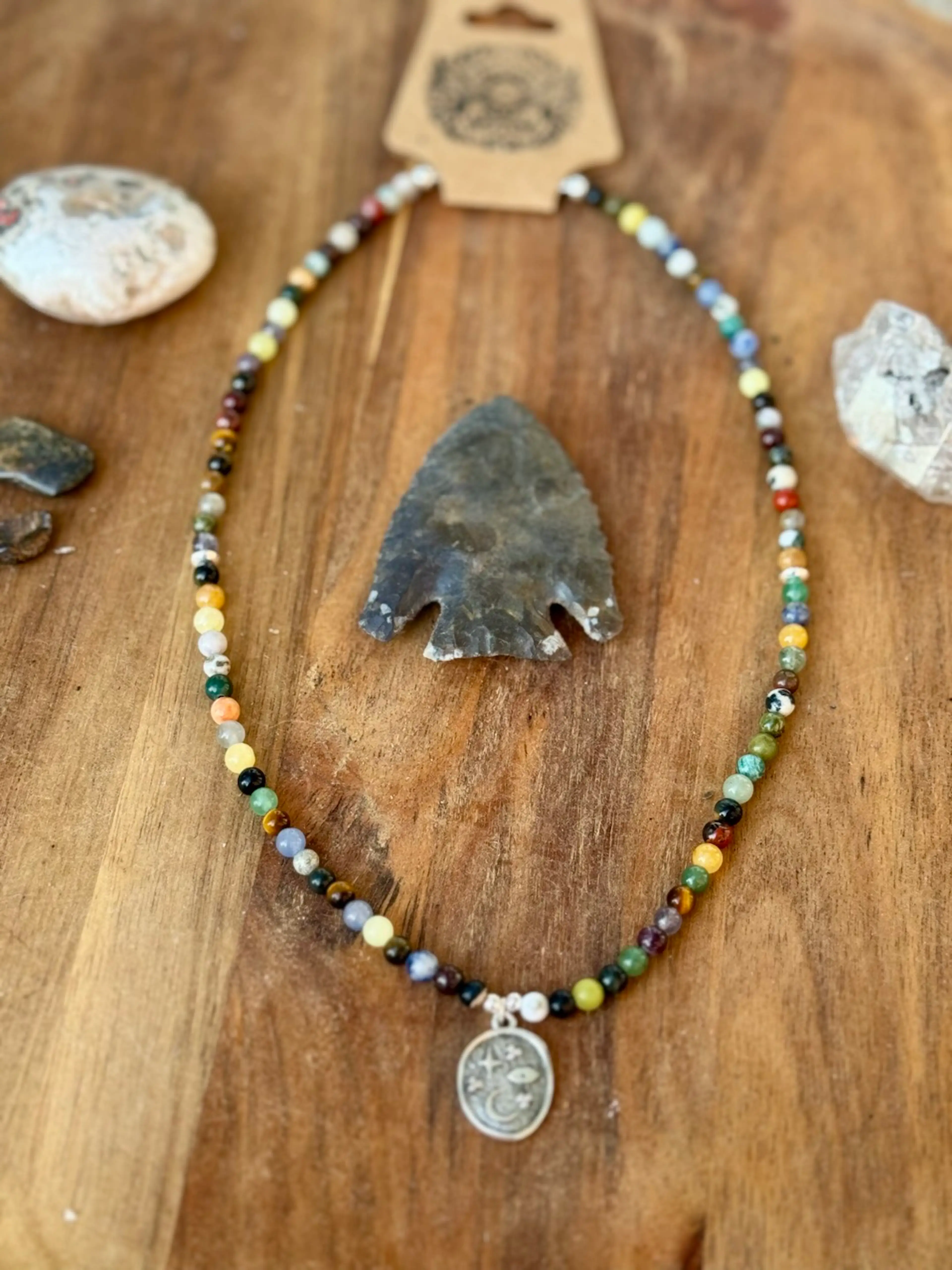 evil eye celestial necklace 16.5”