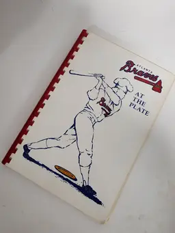 Vtg Atlanta Braves at the Plate Cookbook First Printing 1989