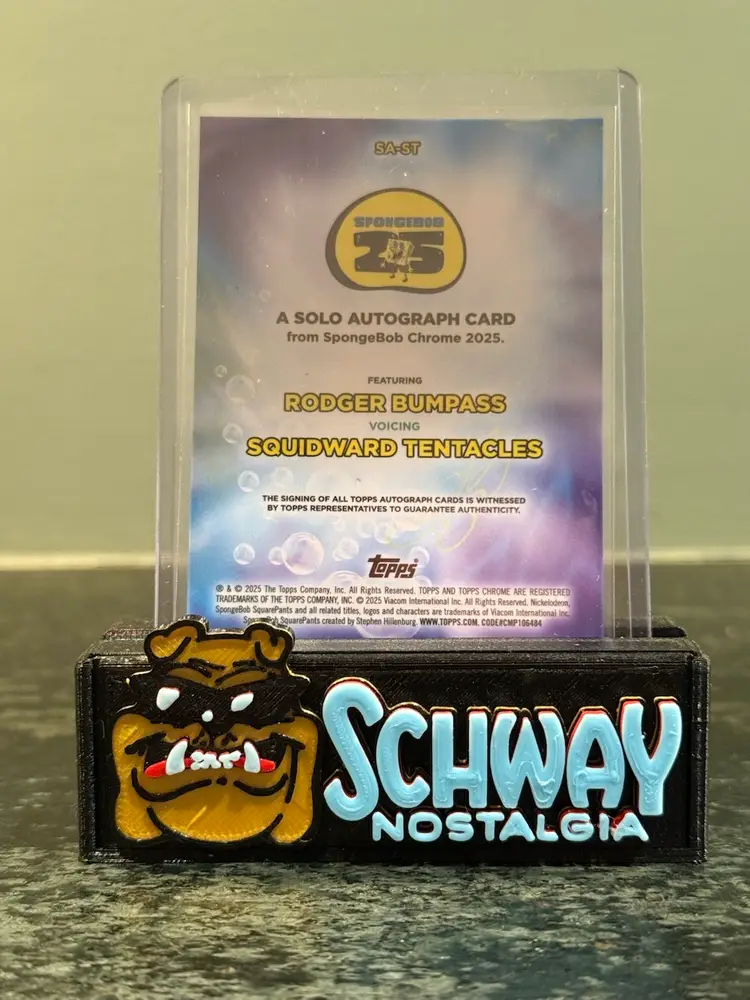 2025 TOPPS CHROME SPONGEBOB SQUIDWARD TENTACLES AUTO RODGER BUMPASS SP