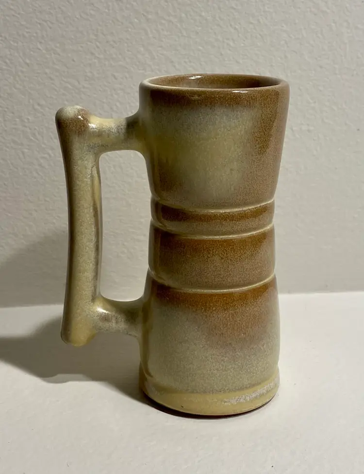 Frankoma Juice Mug Classic Frankoma Glaze Tans & Browns 4.5”