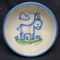 MA Hadley 5.5" Donkey Hand Painted Cereal Bowl