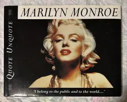 #01 ~ 🌷Gratitude!💕Free Shipping!
Marilyn Monroe “Quote Unquote” by Janice Anderson
Never Used, Excellent Condition