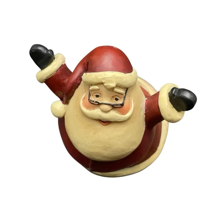 Blossom Bucket Santa Claus Figurine 2008 Christmas Holiday Decor Signed