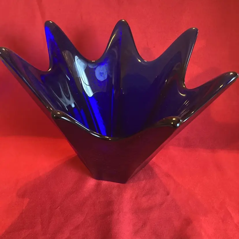 VTG 2002 Blenko #6141 Star Bowl Signed Richard Blenko