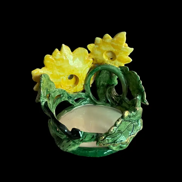 #01 Vintage Blue Sky Sunflower Container