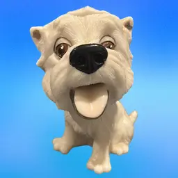 Optipet Eyewear White Scotty Milk Glass Figurine