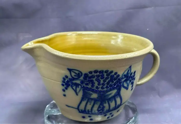 SALE Vintage BBP Beaumont Brothers Pottery Stoneware Salt Glazed 1995 Batter Bowl