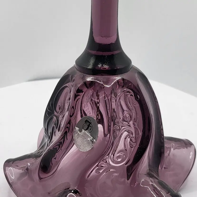 Vintage Fenton Amethyst Purple/Plum Glass Bell 7"