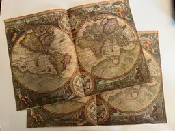 Vintage Map Book Pages. 1950s Guard Pages, Ephemera, Altered Art