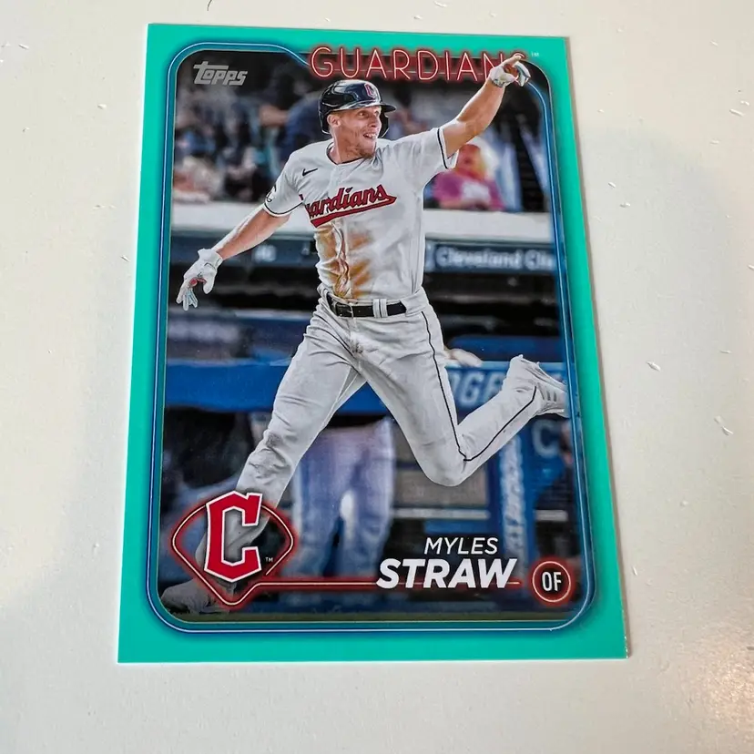 Myles Straw Aqua Parallel Cleveland Guardians