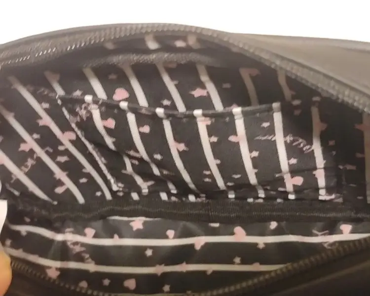 Luv Betsey By Betsey Johnson LBLIA Crossbody Bag Black W/Fuzzy Heart Charm