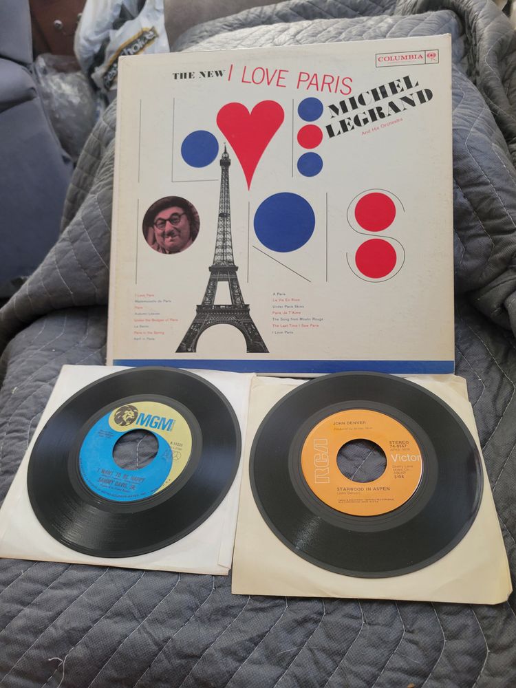 The new i love paris, sammy davis jr and john denver records