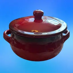 Redware Pottery Faberware Baker With Lid