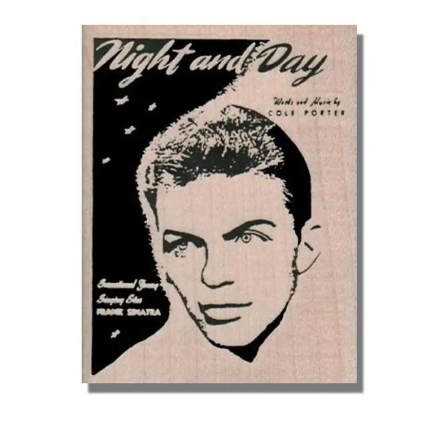 Night And Day Frank Sinatra Album Cover Rubber Stamp