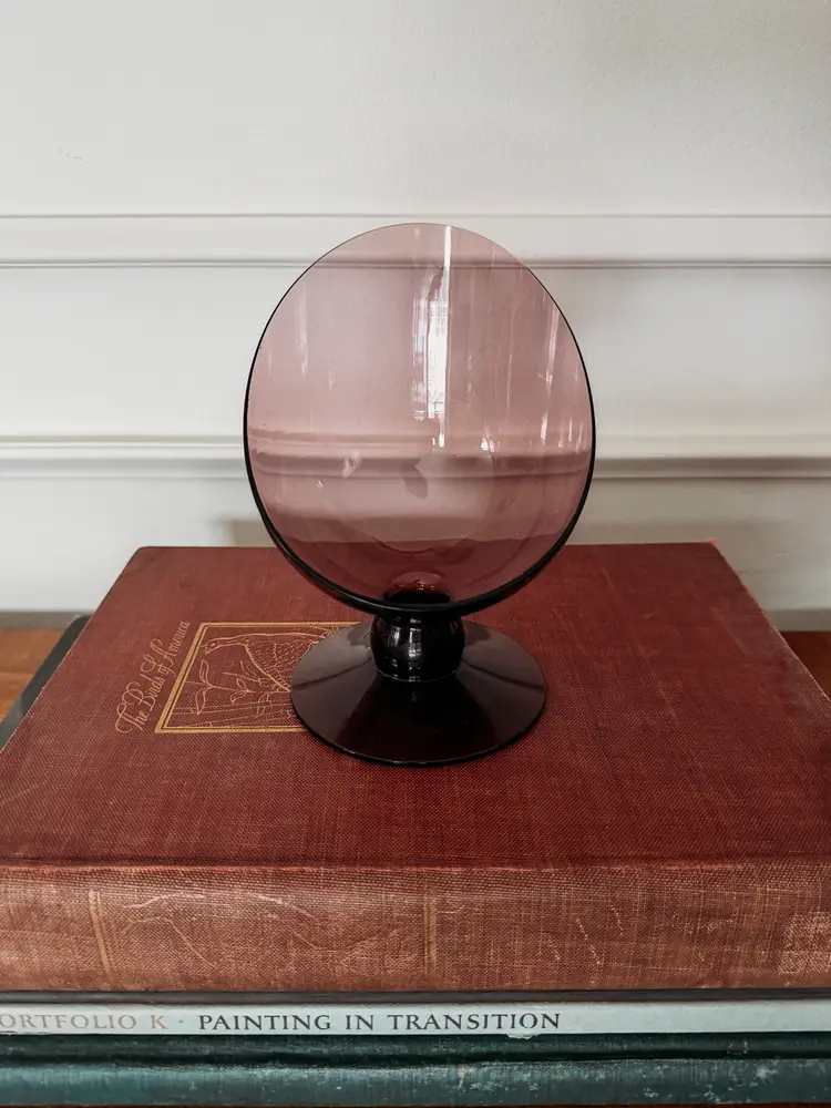 Vintage Morgantown Amethyst Glass Candle Holder