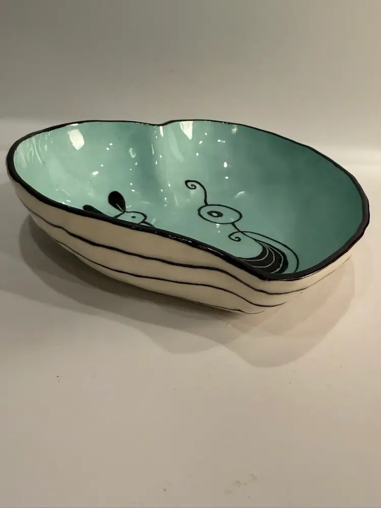 Heart Shaped Trinket/Candy Dish Signed By Studio Artist Kri Kri 2005