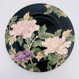Vintage Fitz & Floyd Cloisonne Peony Salad/Accent Plate 7.75” FF