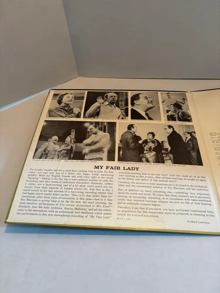 Vintage Vinyl Rex Harrison&Julie Andrews "My Fair Lady" Original Recording 1959