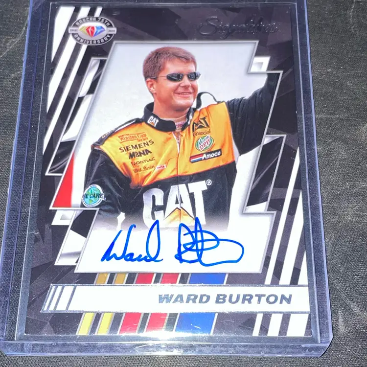 Ward Burton Panini Prime 2023 Nascar 75th Anniversary Autograph